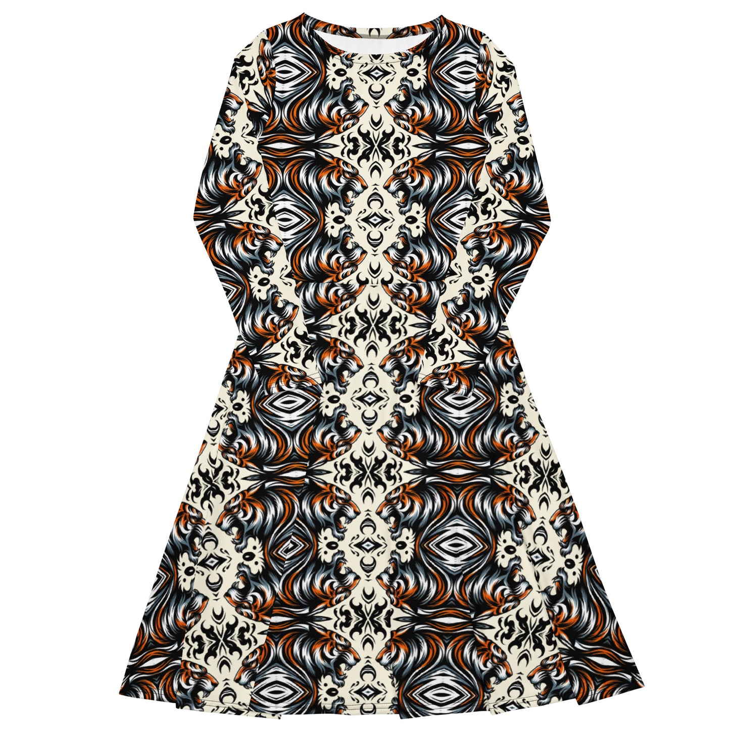 the TIGER 'Prevailer' Long Sleeve Midi Dress