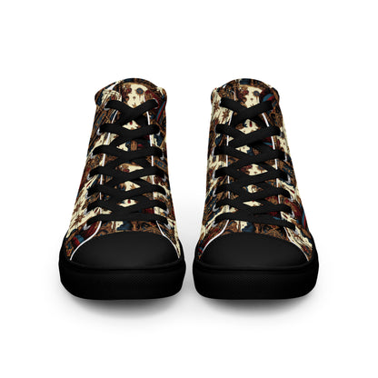 the THRONE 'Ruler' Men’s High Top Canvas Sneakers