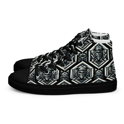 the HELMET 'Protector' Men’s High Top Canvas Sneakers