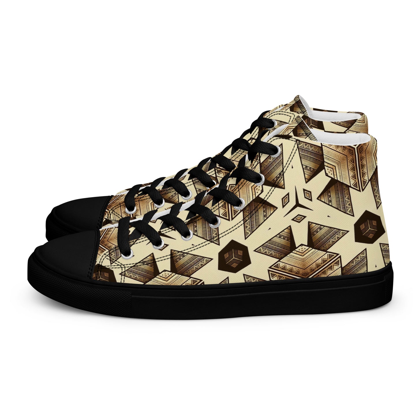 the PYRAMID 'Builder' Men’s High Top Canvas Sneakers