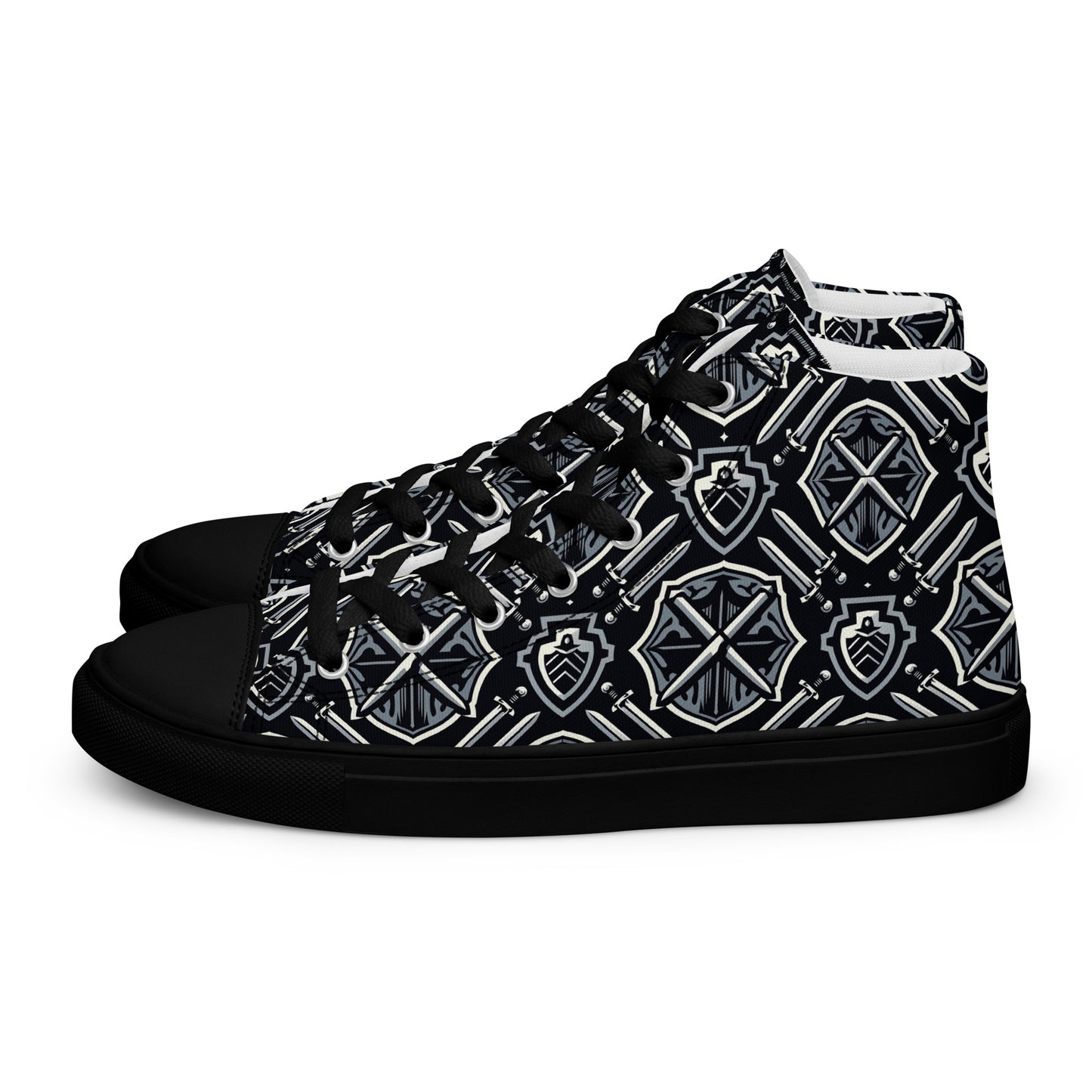 the SWORD & SHIELD 'Defender' Men’s High Top Canvas Sneakers