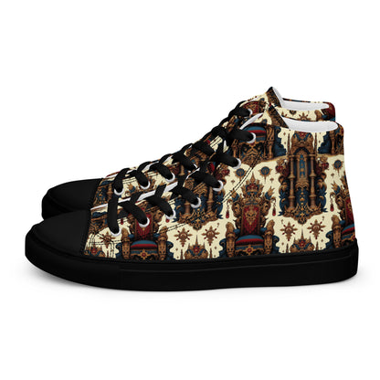 the THRONE 'Ruler' Men’s High Top Canvas Sneakers