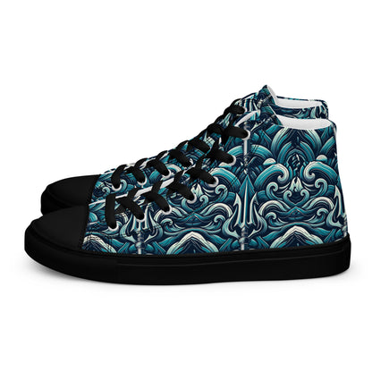 the TRIDENT 'Dominator' Men’s High Top Canvas Sneakers