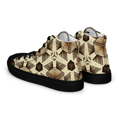 the PYRAMID 'Builder' Men’s High Top Canvas Sneakers