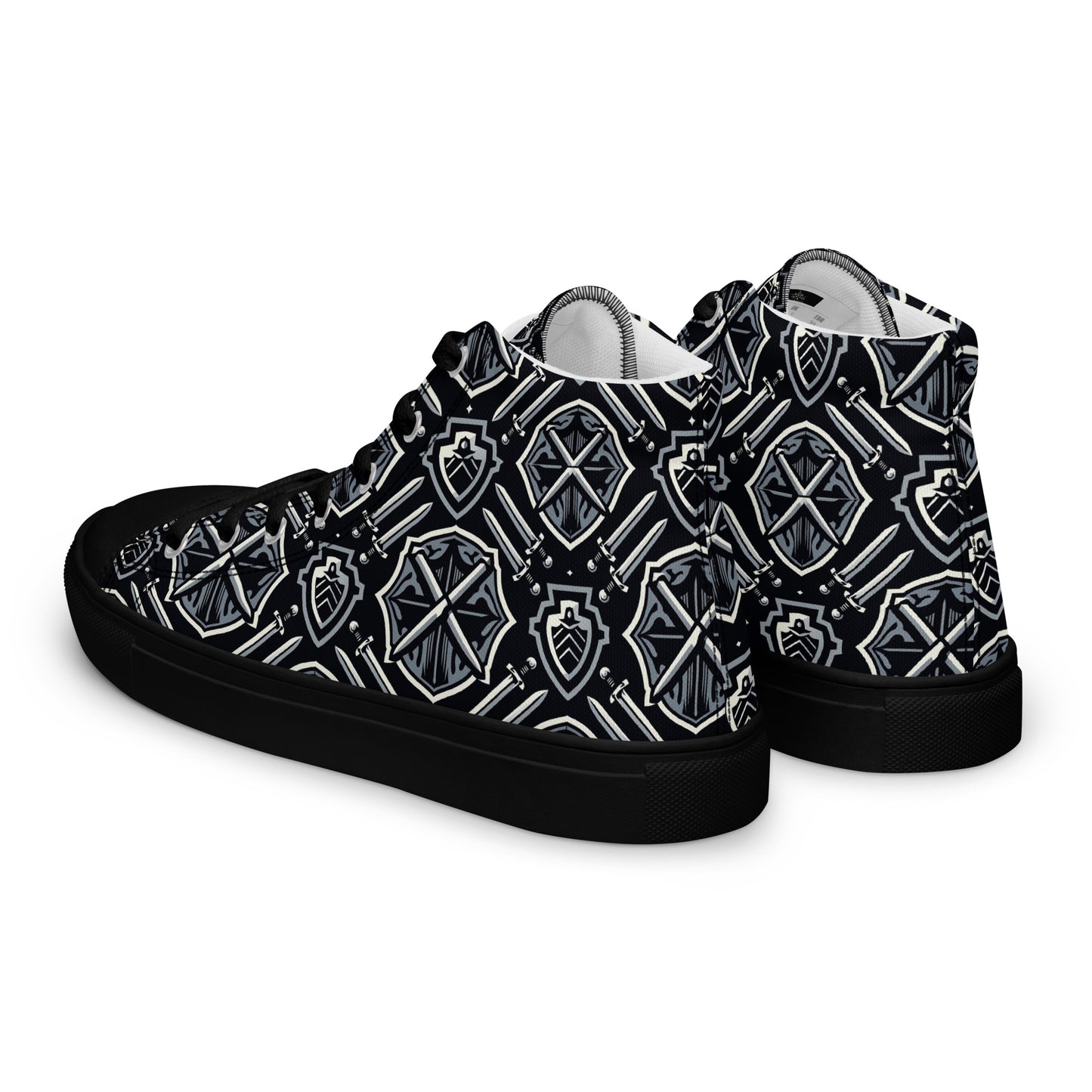 the SWORD & SHIELD 'Defender' Men’s High Top Canvas Sneakers