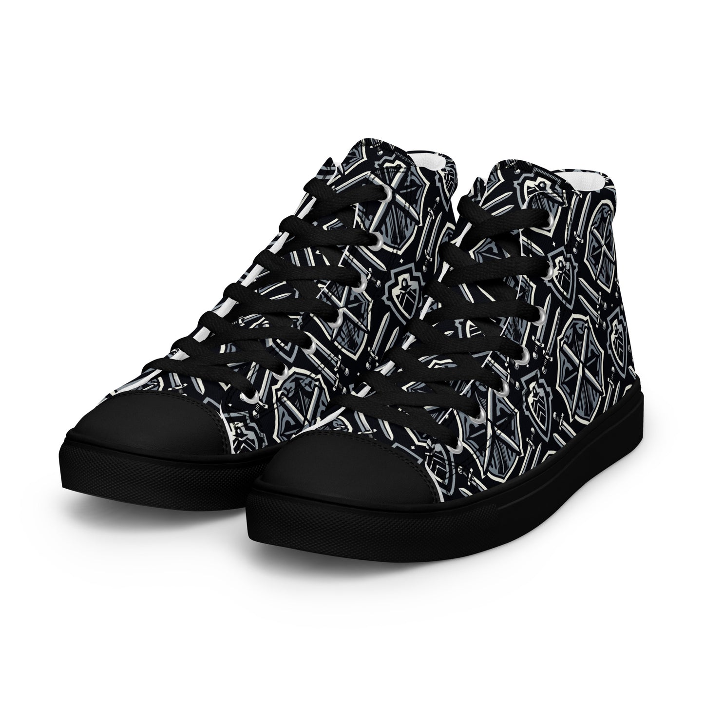 the SWORD & SHIELD 'Defender' Men’s High Top Canvas Sneakers