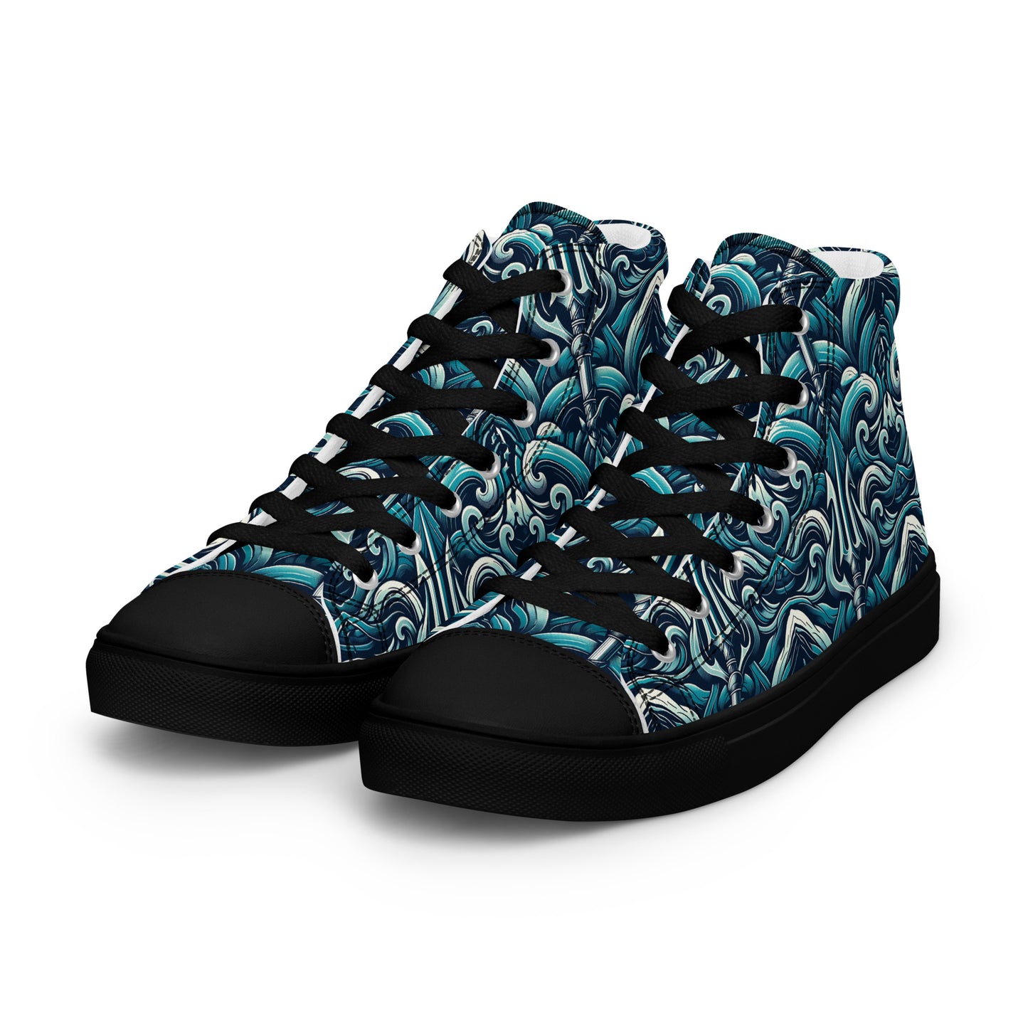 the TRIDENT 'Dominator' Men’s High Top Canvas Sneakers