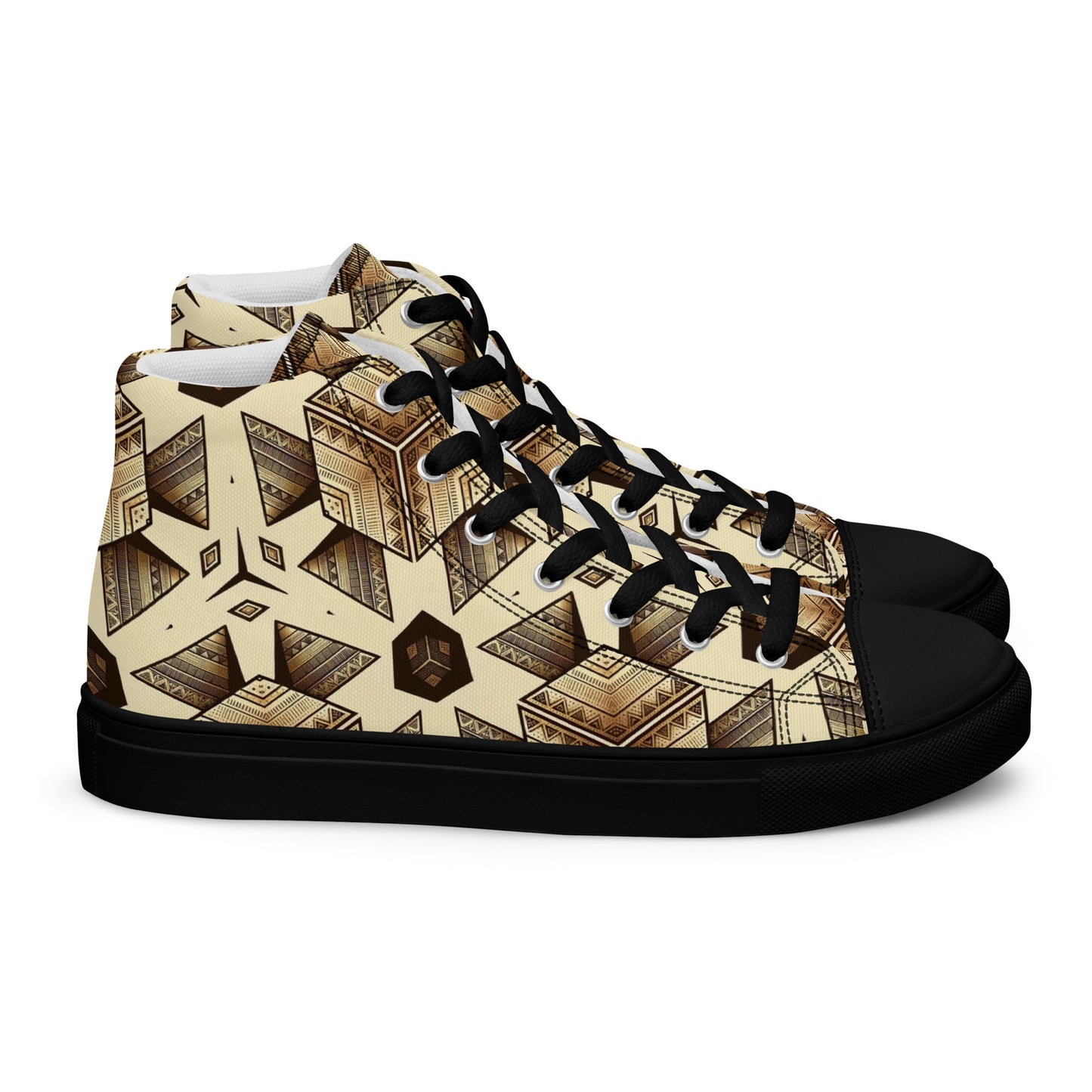 the PYRAMID 'Builder' Men’s High Top Canvas Sneakers