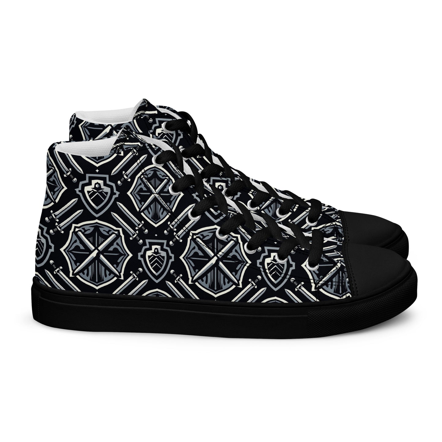 the SWORD & SHIELD 'Defender' Men’s High Top Canvas Sneakers