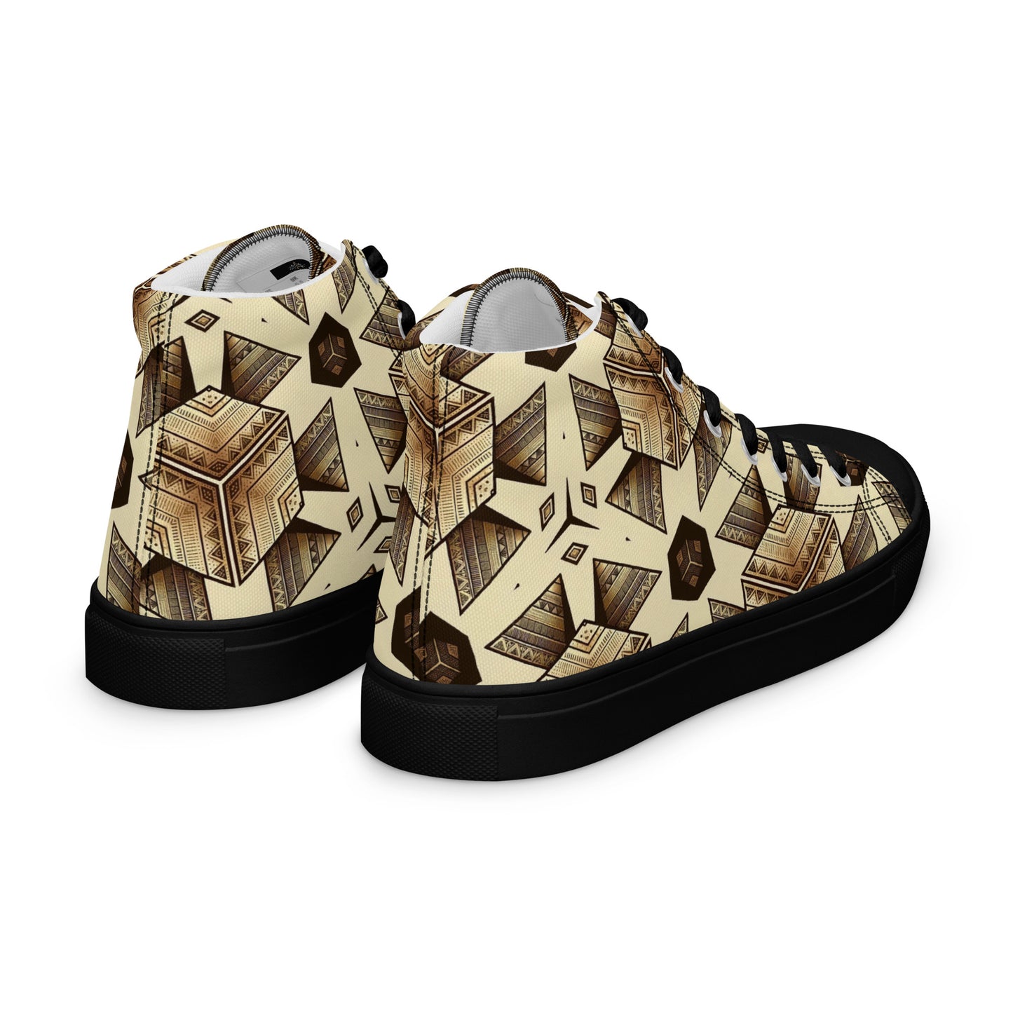 the PYRAMID 'Builder' Men’s High Top Canvas Sneakers