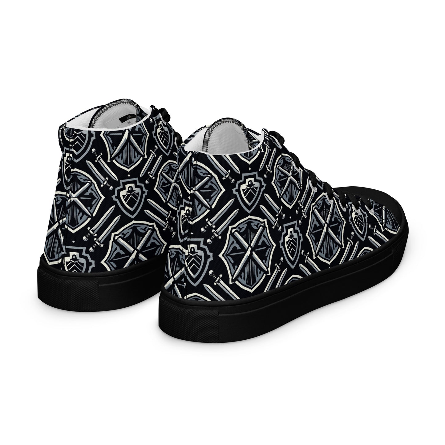 the SWORD & SHIELD 'Defender' Men’s High Top Canvas Sneakers