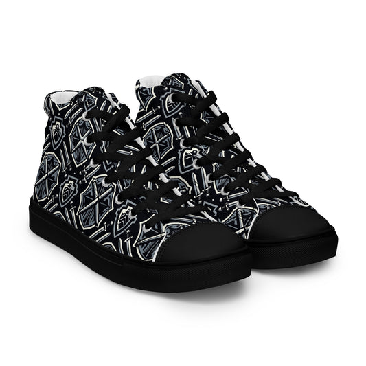 the SWORD & SHIELD 'Defender' Men’s High Top Canvas Sneakers