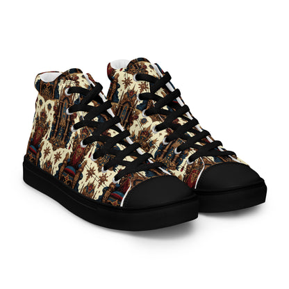 the THRONE 'Ruler' Men’s High Top Canvas Sneakers