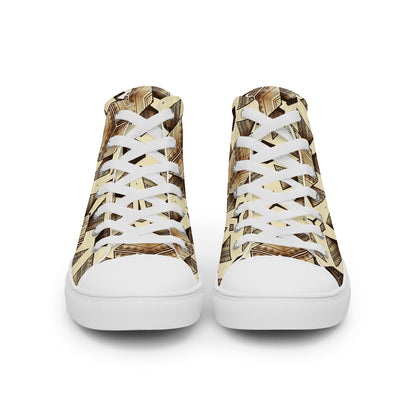 the PYRAMID 'Builder' Men’s High Top Canvas Sneakers