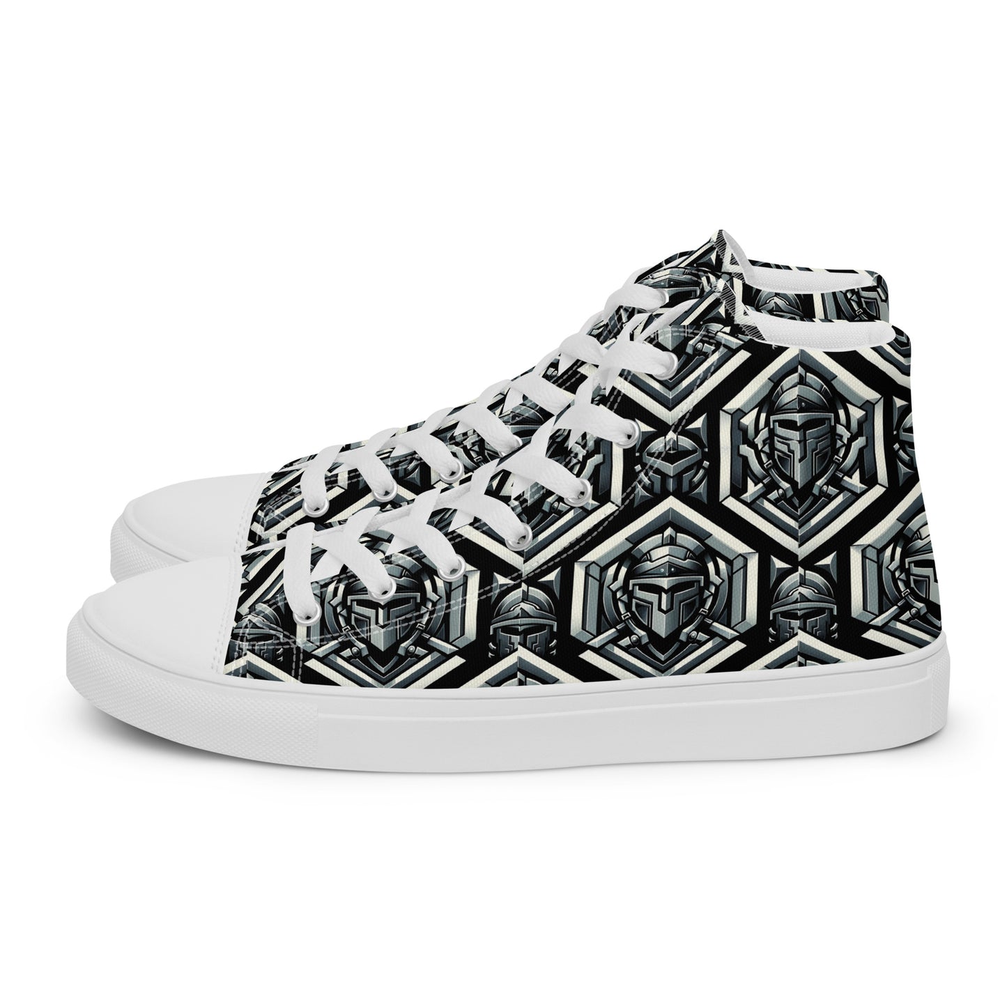 the HELMET 'Protector' Men’s High Top Canvas Sneakers