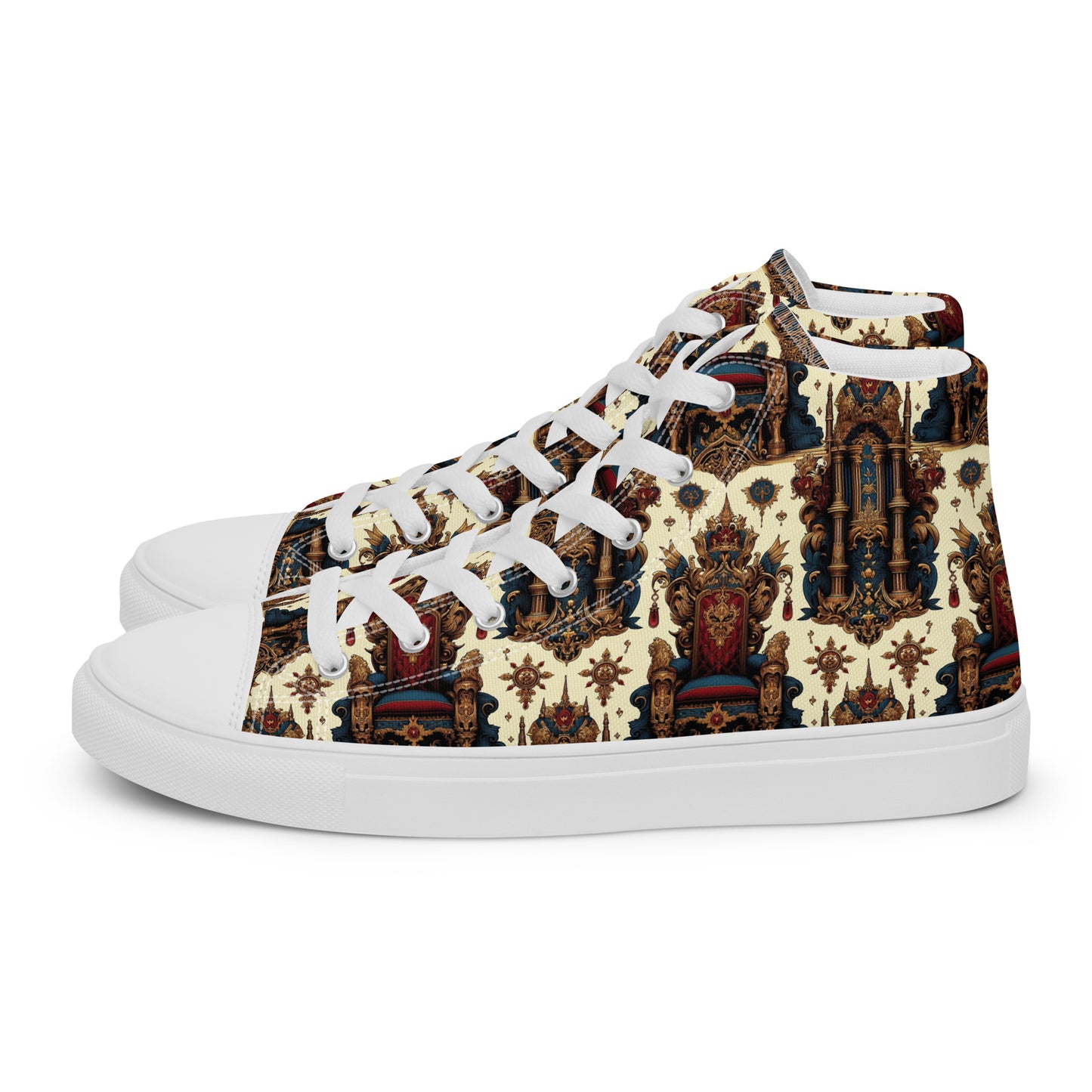 the THRONE 'Ruler' Men’s High Top Canvas Sneakers