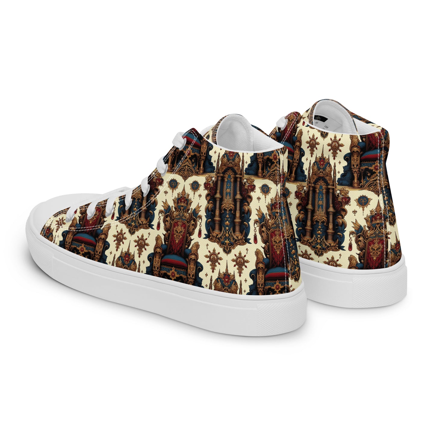 the THRONE 'Ruler' Men’s High Top Canvas Sneakers