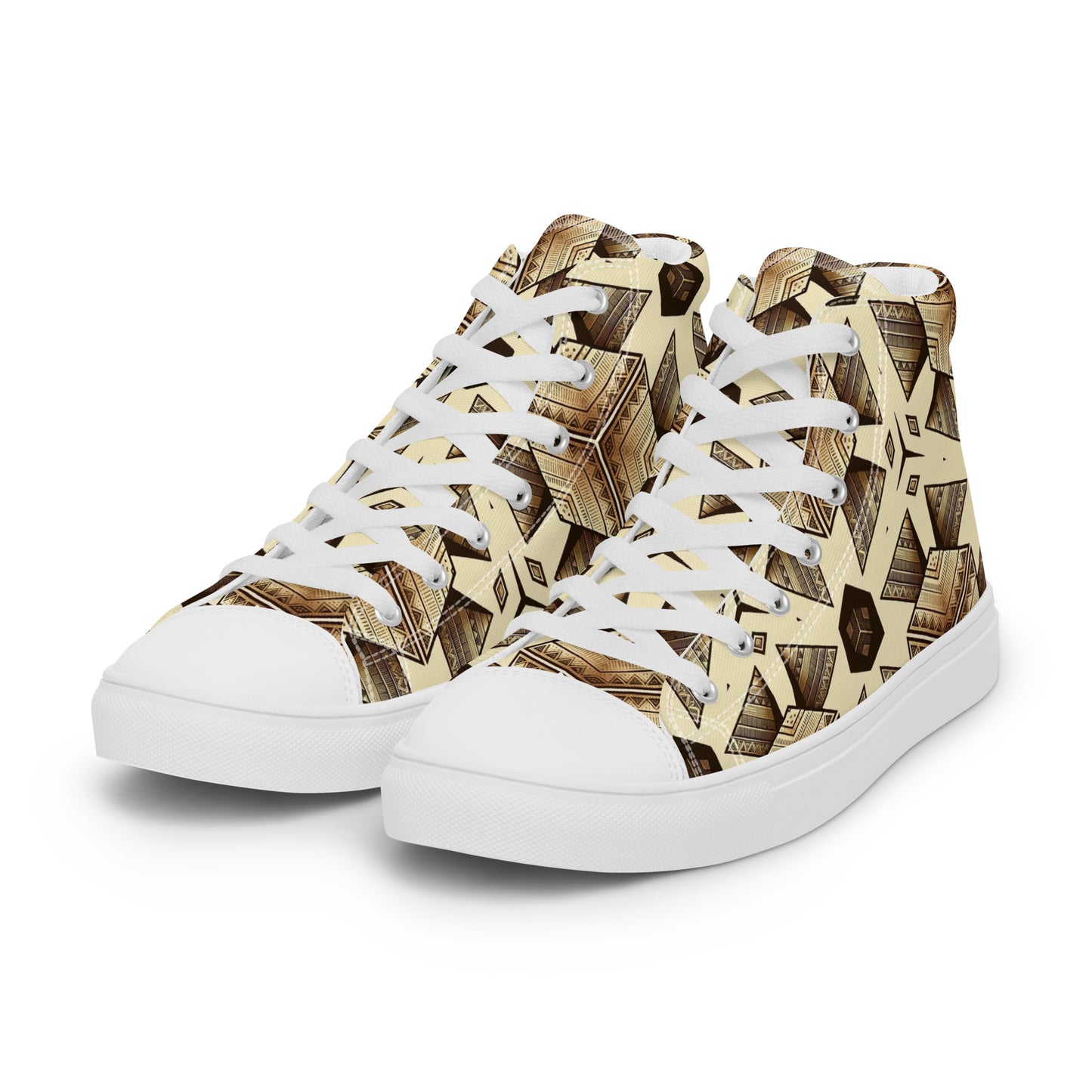 the PYRAMID 'Builder' Men’s High Top Canvas Sneakers