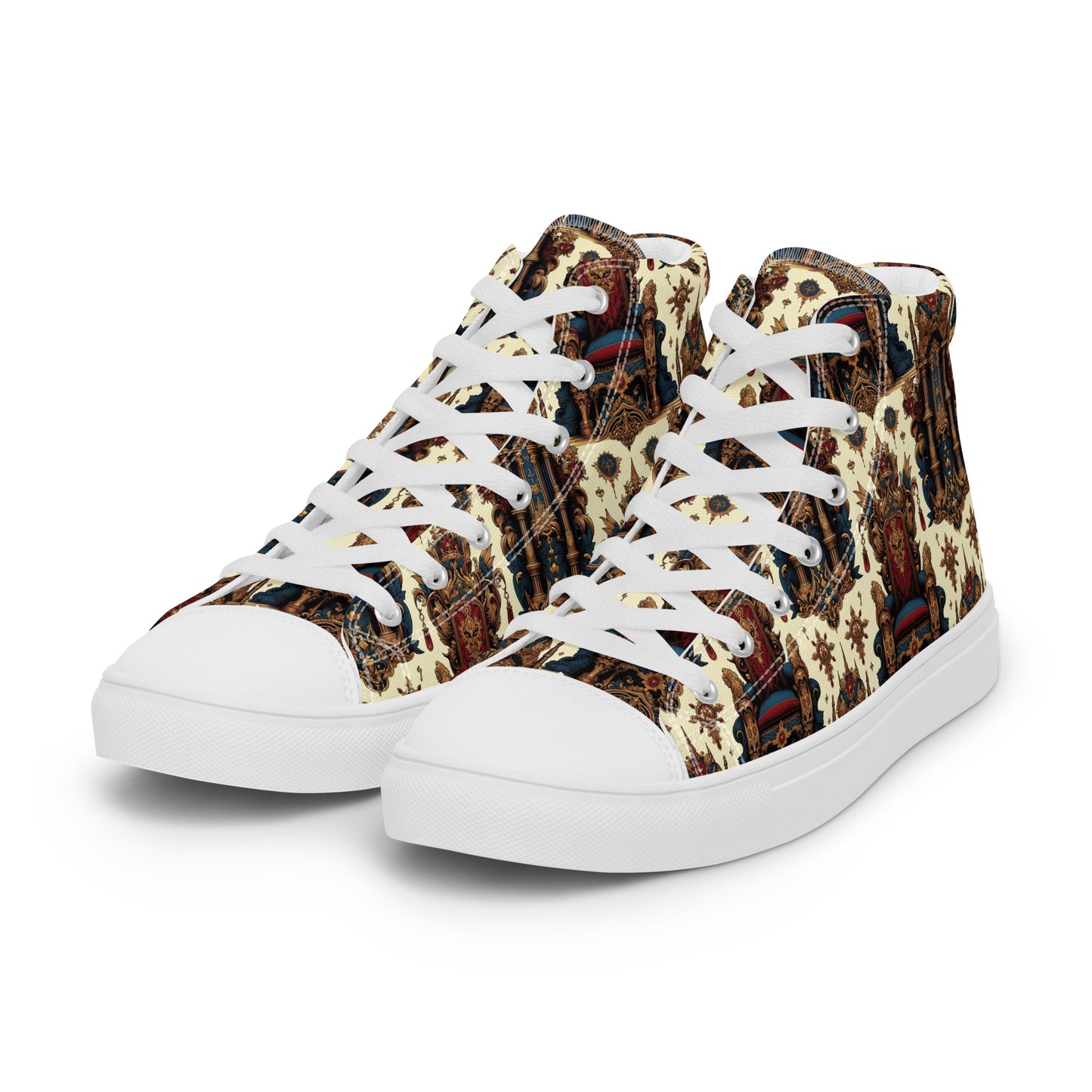 the THRONE 'Ruler' Men’s High Top Canvas Sneakers