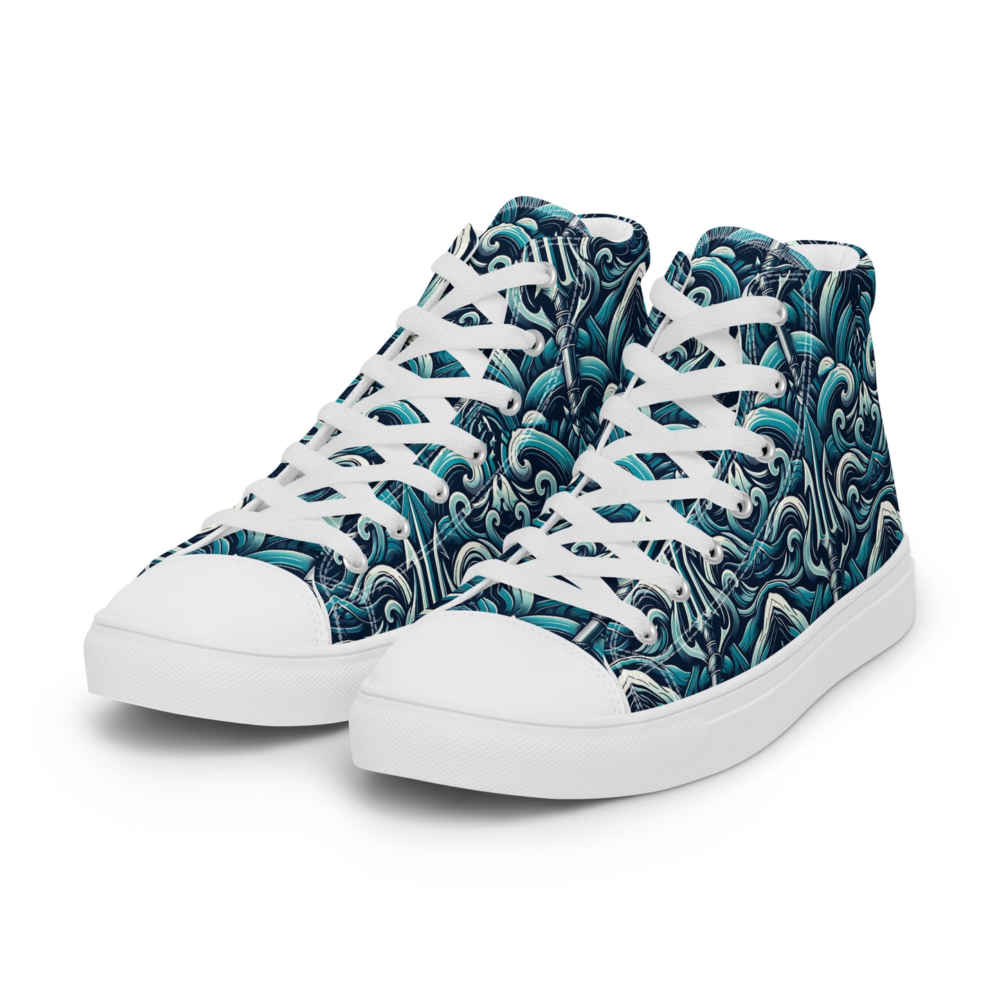 the TRIDENT 'Dominator' Men’s High Top Canvas Sneakers