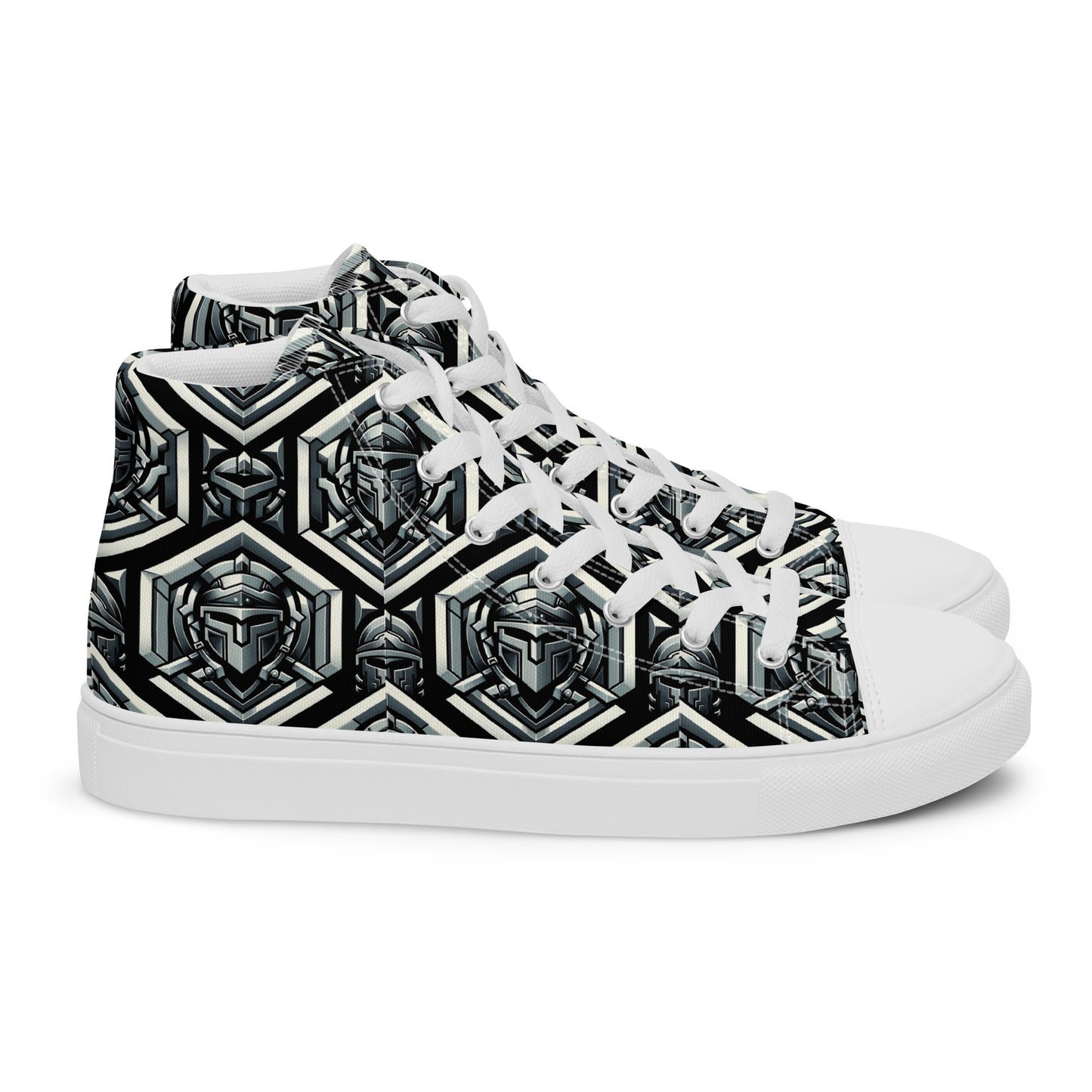 the HELMET 'Protector' Men’s High Top Canvas Sneakers