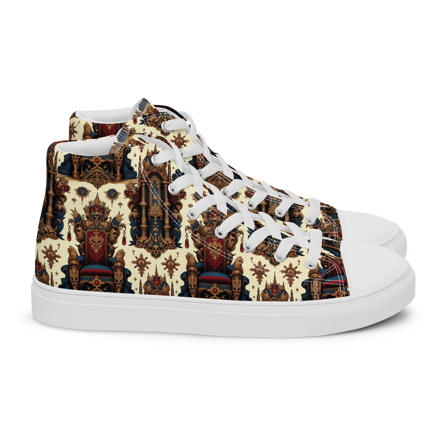 the THRONE 'Ruler' Men’s High Top Canvas Sneakers