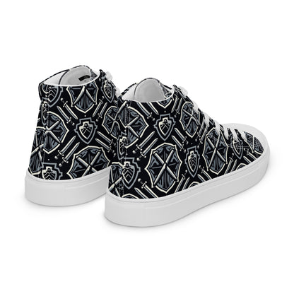 the SWORD & SHIELD 'Defender' Men’s High Top Canvas Sneakers