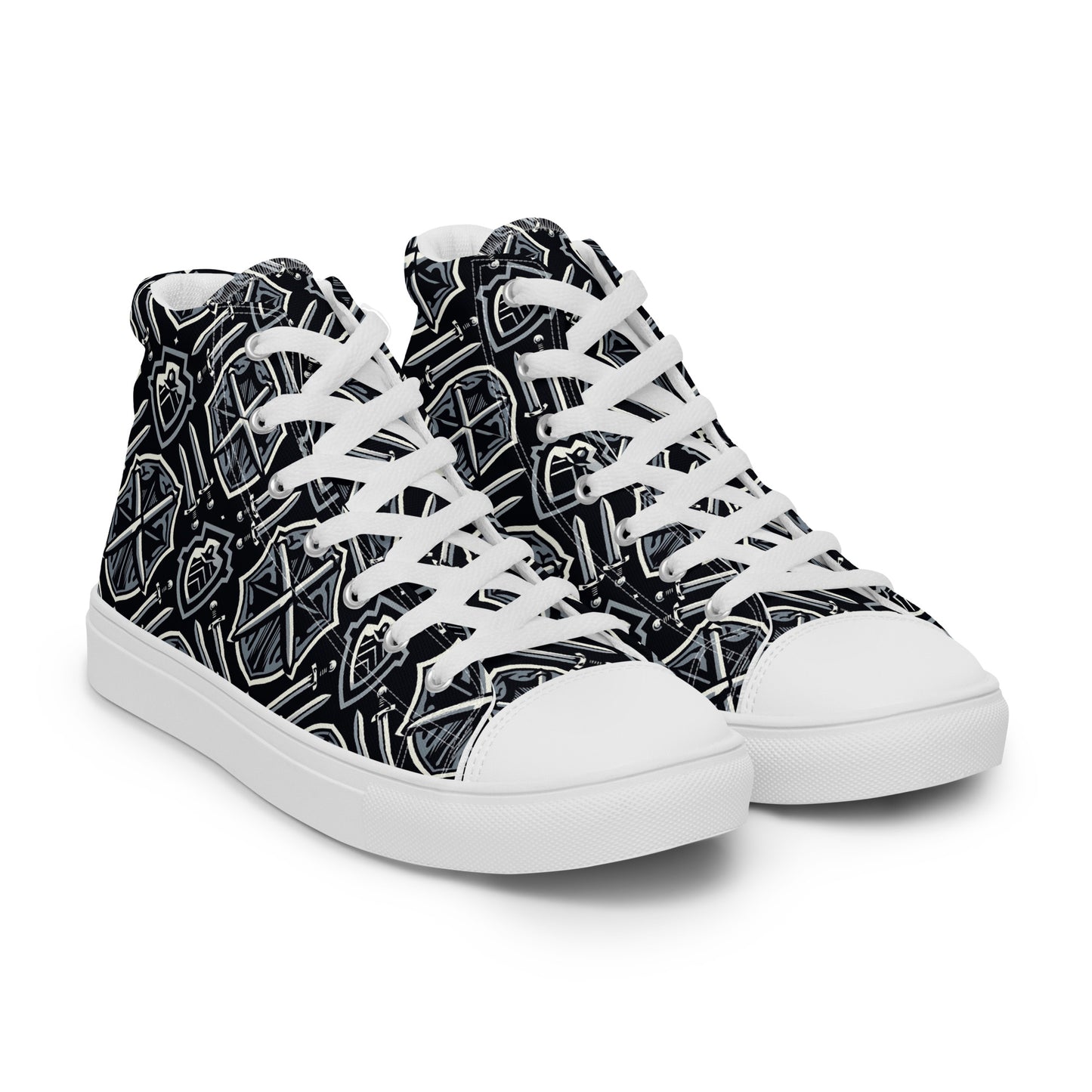 the SWORD & SHIELD 'Defender' Men’s High Top Canvas Sneakers