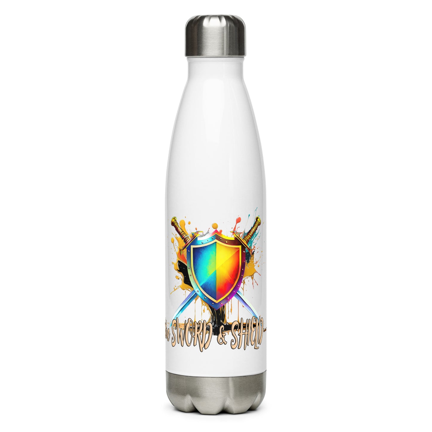 the SWORD & SHIELD 'Defender' Stainless Steel Water Bottle