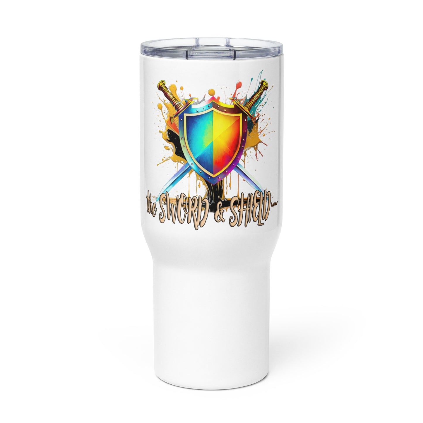 the SWORD & SHIELD 'Defender' Stainless Steel Travel Mug