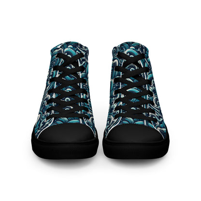 the TRIDENT 'Dominator' Women’s High Top Canvas Sneakers