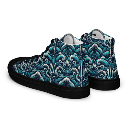 the TRIDENT 'Dominator' Women’s High Top Canvas Sneakers