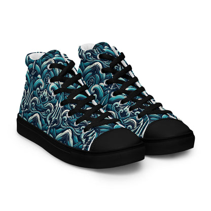 the TRIDENT 'Dominator' Women’s High Top Canvas Sneakers