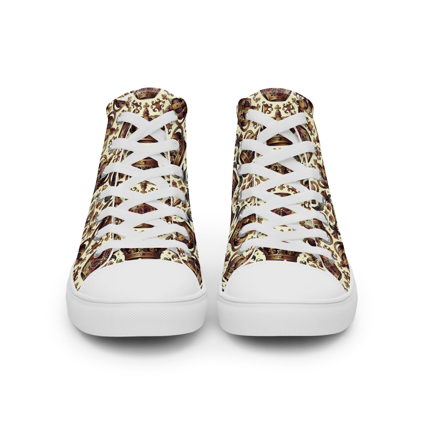 the CROWN 'Leader' Women’s High Top Canvas Sneakers