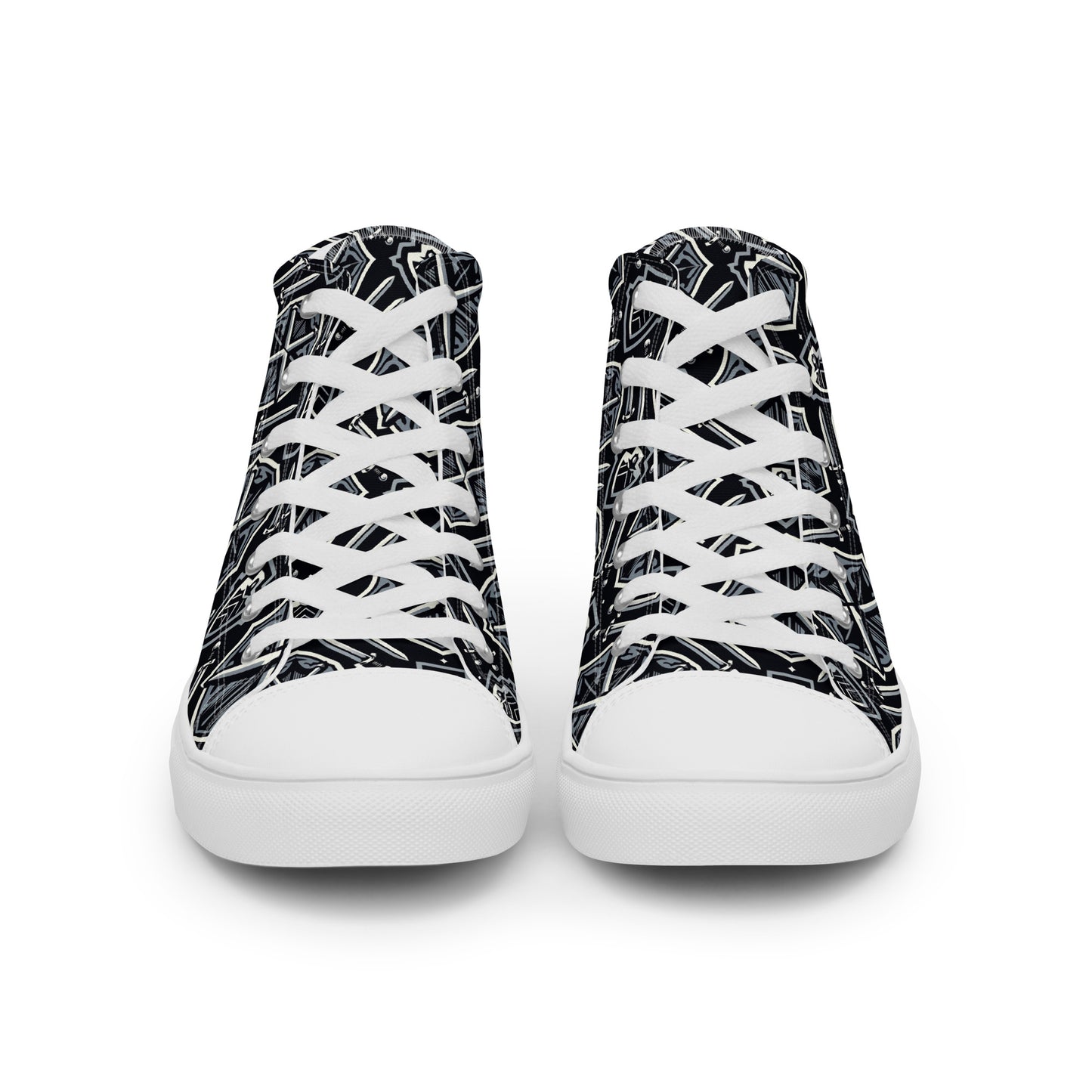 the SWORD & SHIELD 'Defender' Women’s High Top Canvas Sneakers