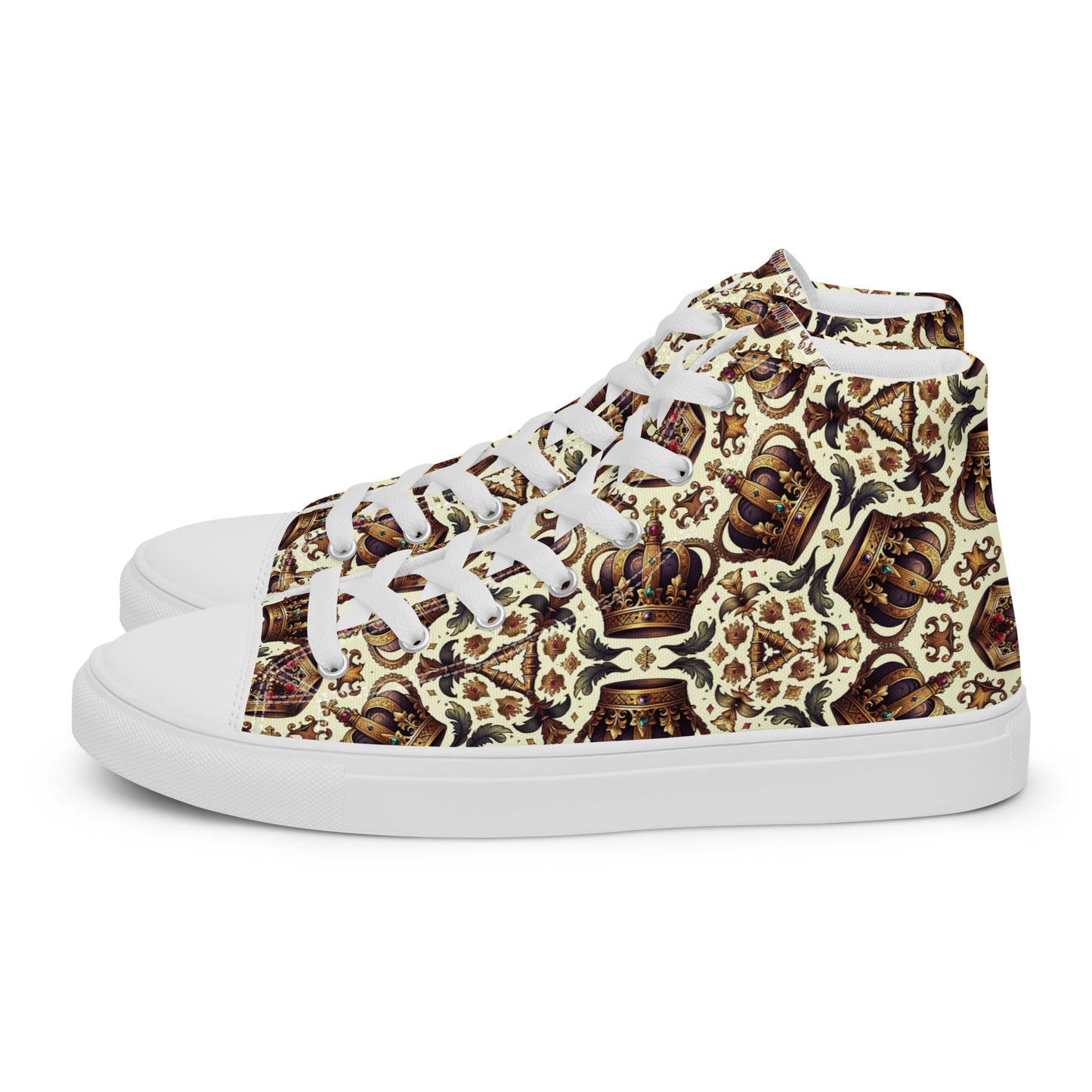 the CROWN 'Leader' Women’s High Top Canvas Sneakers