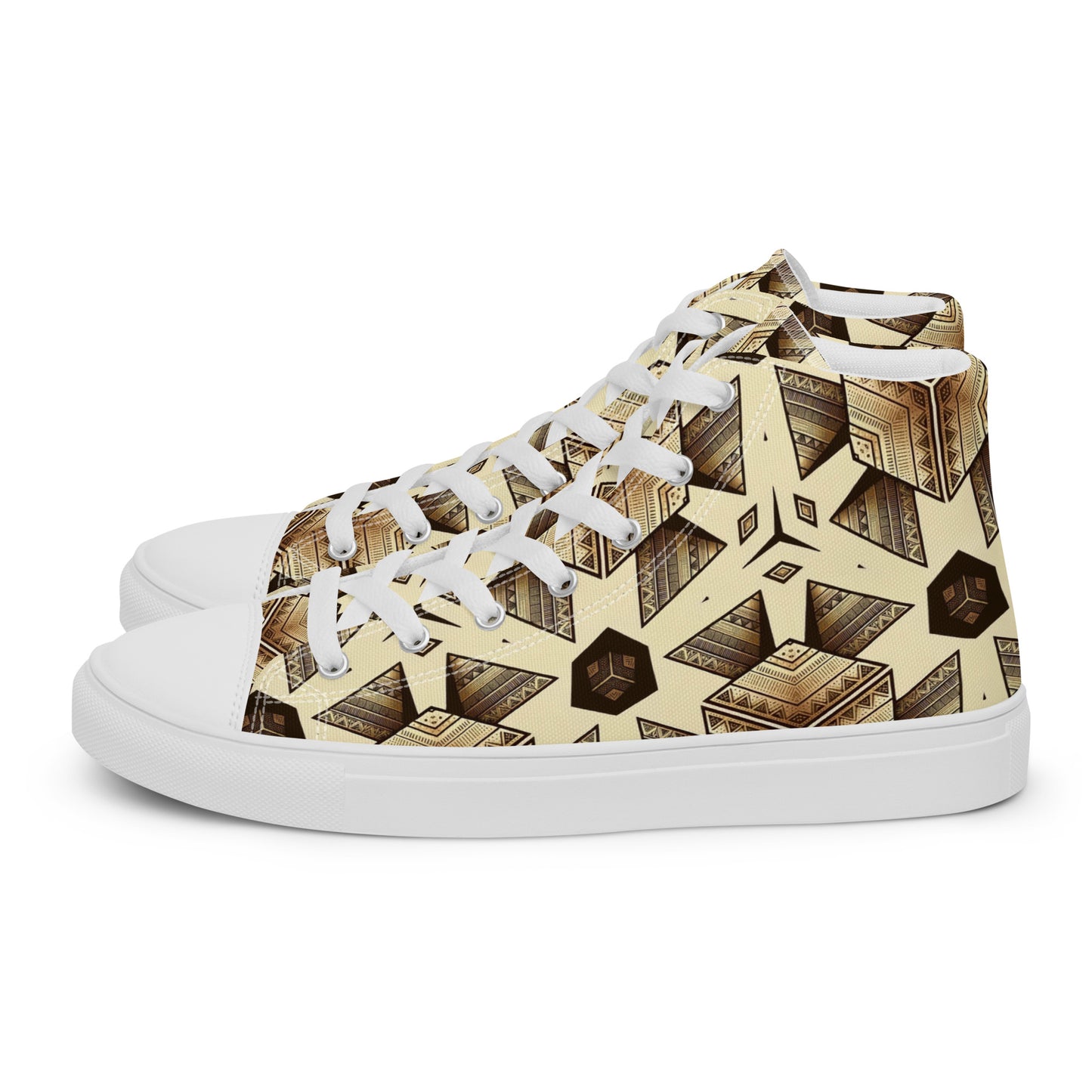 the PYRAMID 'Builder' Women’s High Top Canvas Sneakers