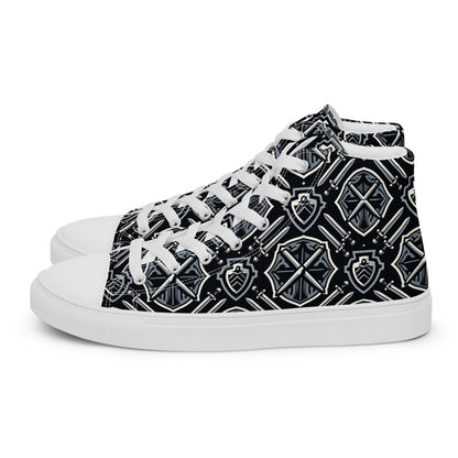 the SWORD & SHIELD 'Defender' Women’s High Top Canvas Sneakers