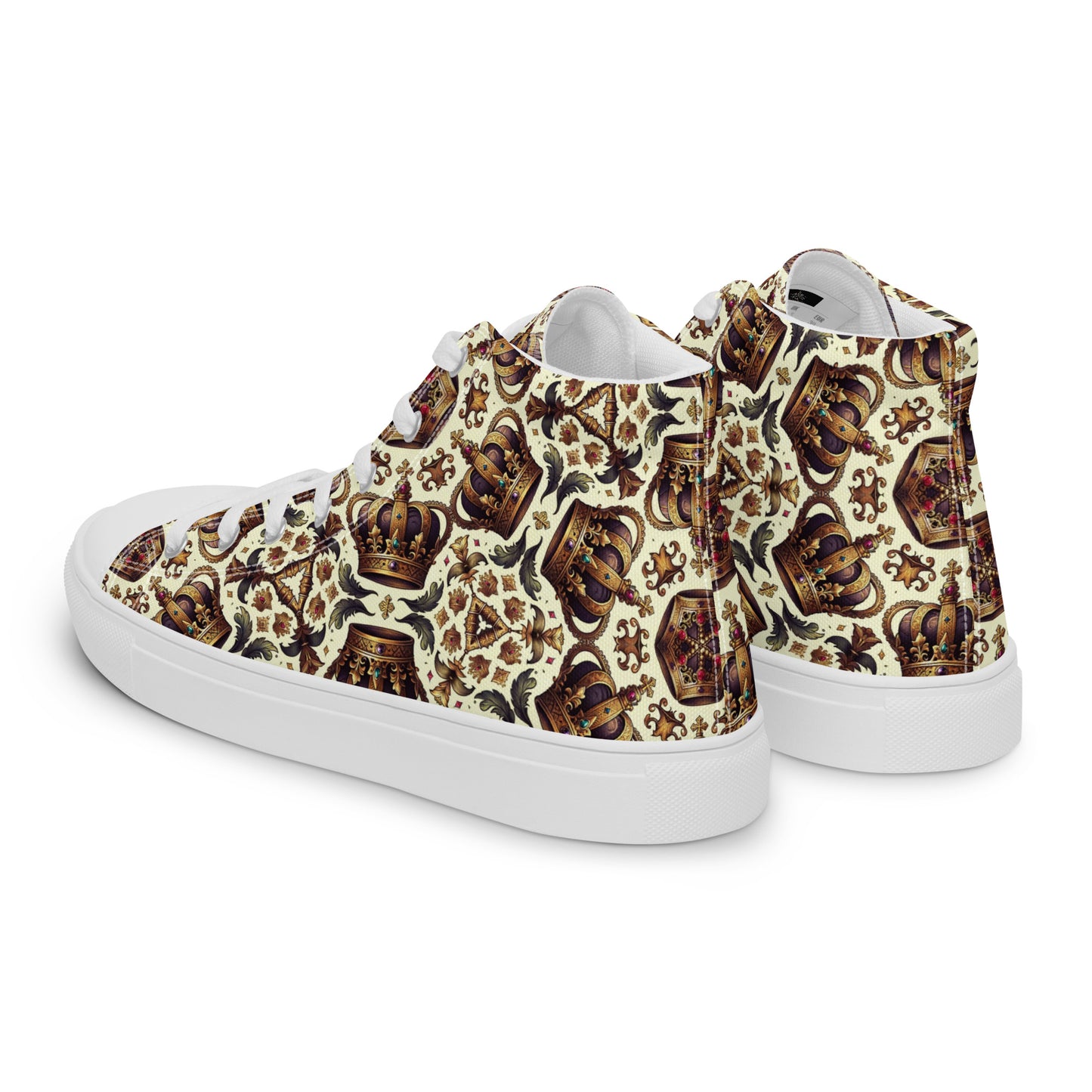 the CROWN 'Leader' Women’s High Top Canvas Sneakers