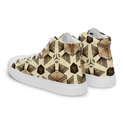 the PYRAMID 'Builder' Women’s High Top Canvas Sneakers