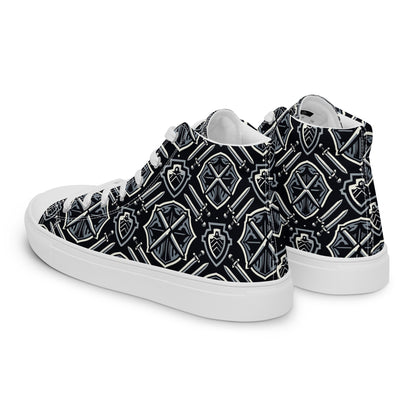 the SWORD & SHIELD 'Defender' Women’s High Top Canvas Sneakers