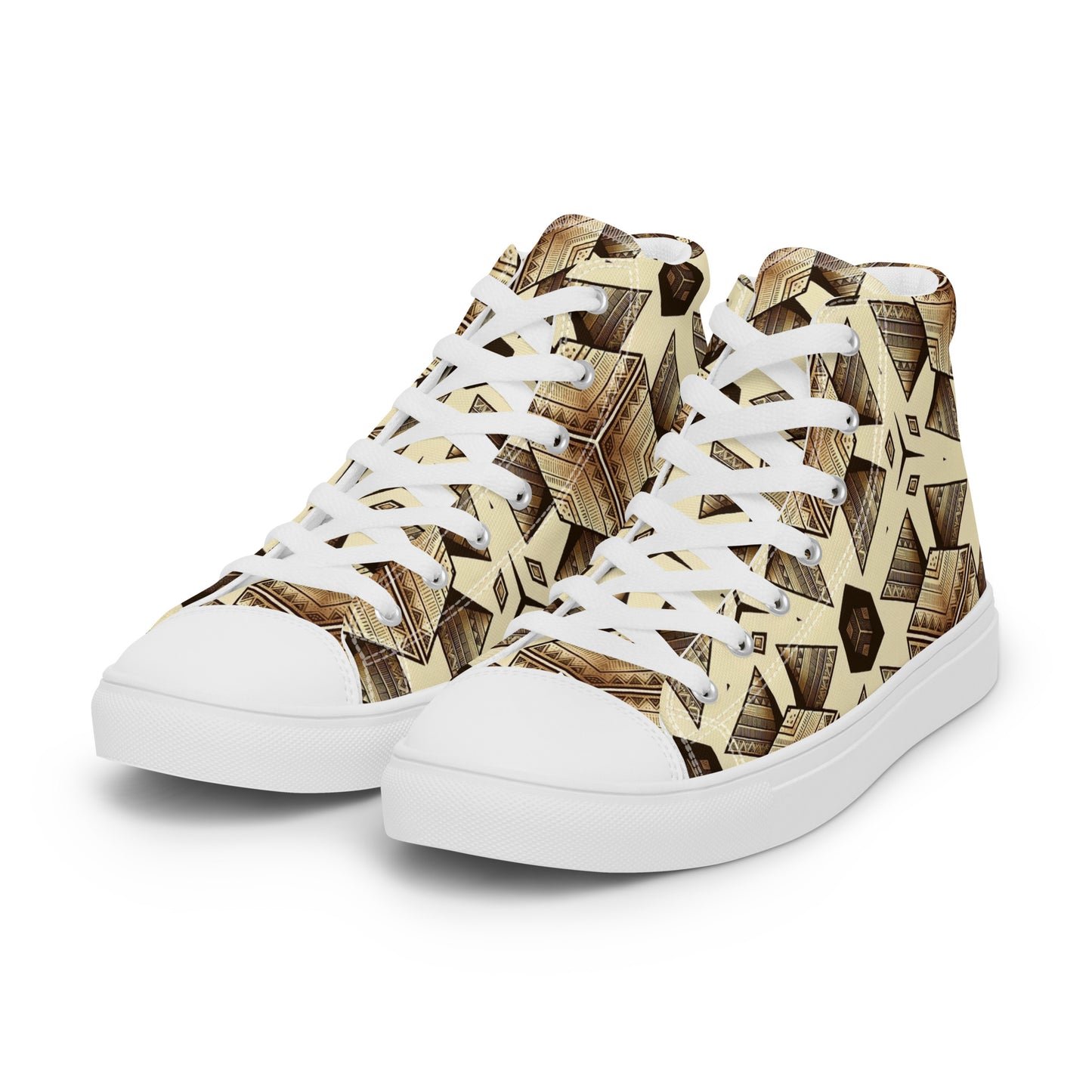 the PYRAMID 'Builder' Women’s High Top Canvas Sneakers