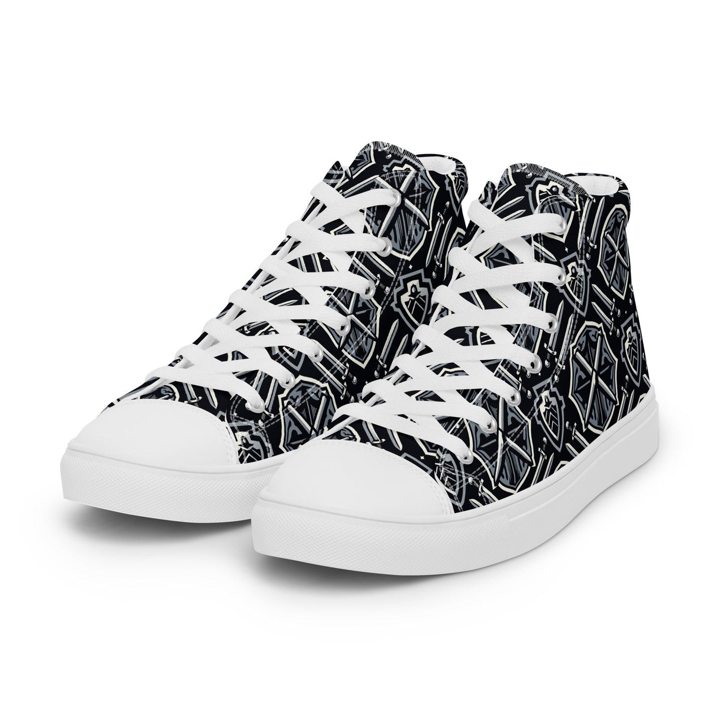 the SWORD & SHIELD 'Defender' Women’s High Top Canvas Sneakers