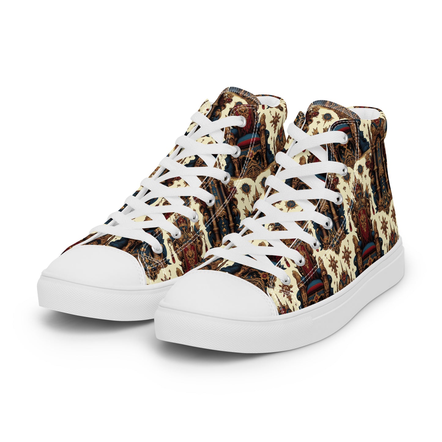 the THRONE 'Ruler' Women’s High Top Canvas Sneakers