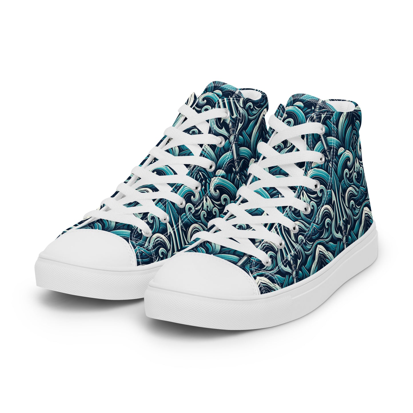 the TRIDENT 'Dominator' Women’s High Top Canvas Sneakers