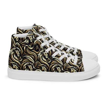 the LION 'Challenger' Women’s High Top Canvas Sneakers