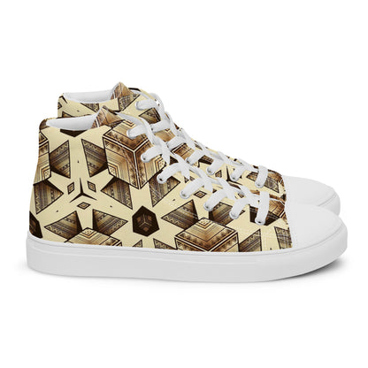 the PYRAMID 'Builder' Women’s High Top Canvas Sneakers