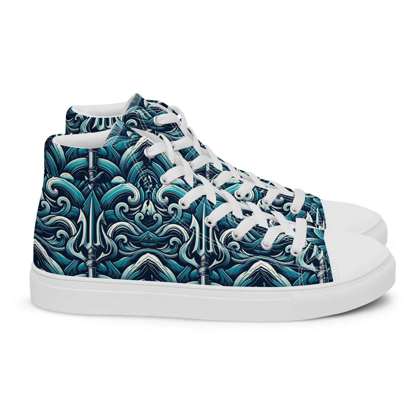 the TRIDENT 'Dominator' Women’s High Top Canvas Sneakers