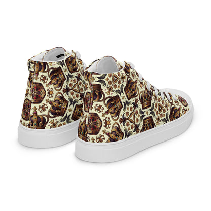 the CROWN 'Leader' Women’s High Top Canvas Sneakers