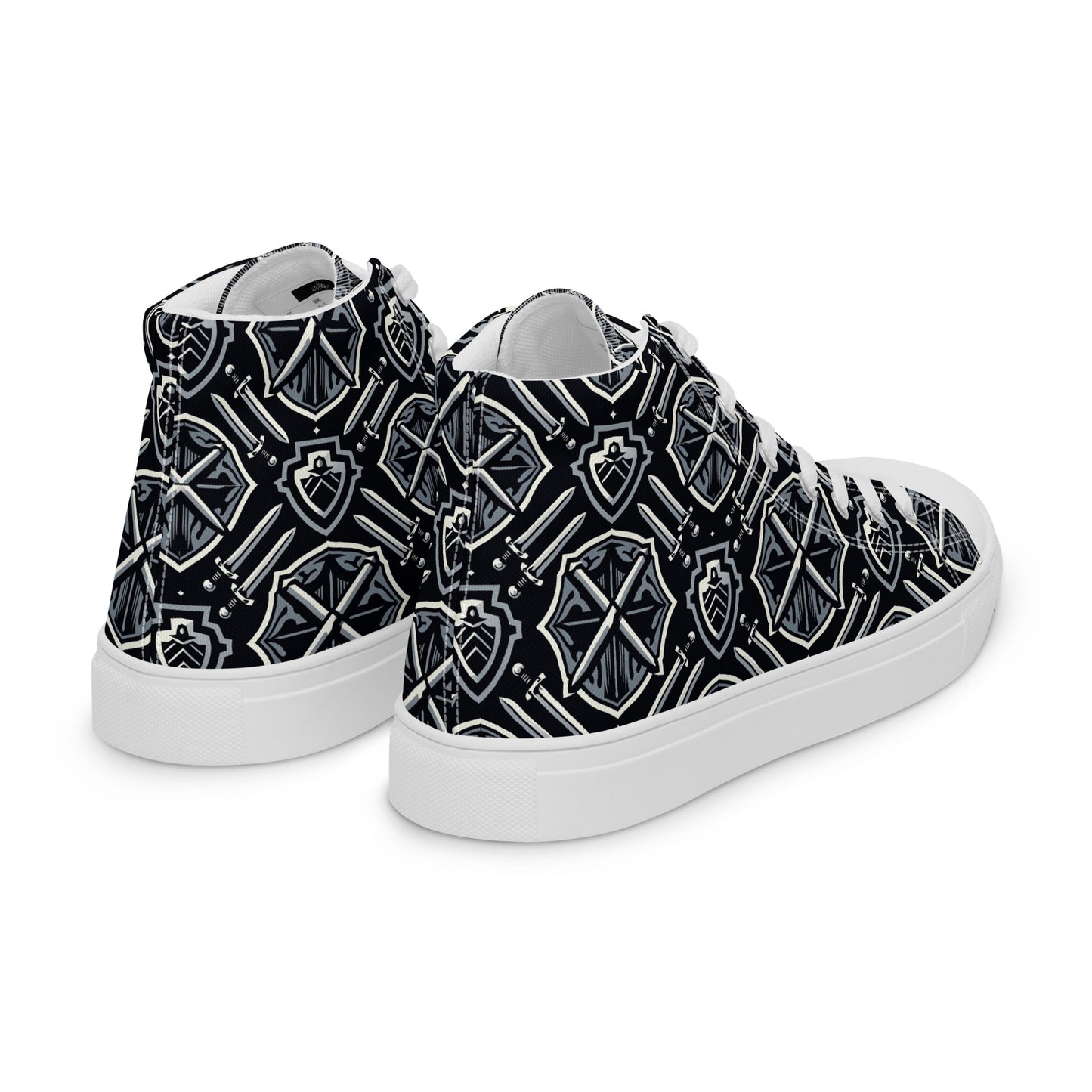 the SWORD & SHIELD 'Defender' Women’s High Top Canvas Sneakers